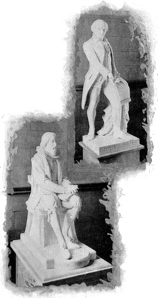 Statues Of Winthrop And John Adams in The Chapel.